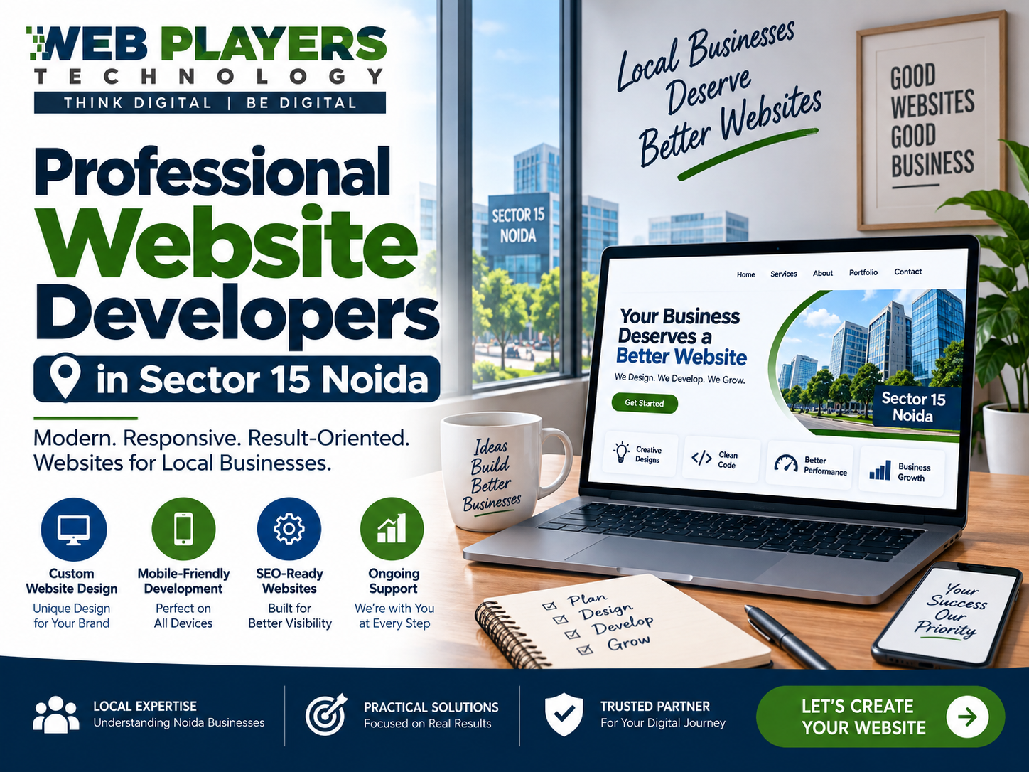 Professional Website Developers in Sector 15 Noida for Local Businesses